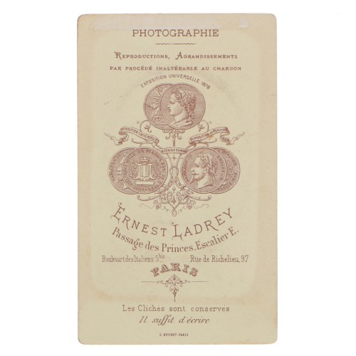 Carte de Visite Fotografo E.Ladrey