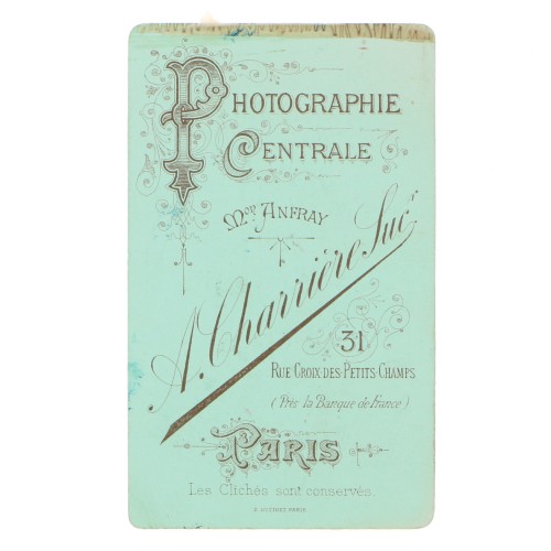 Carte de Visite Fotografo A.Charriere