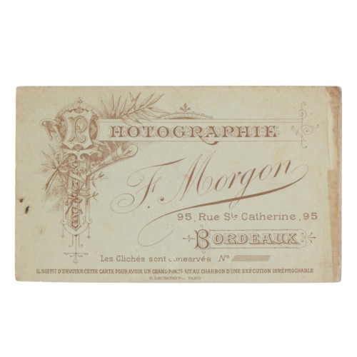 Carte de Visite Fotografo F.Morgon