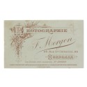 Carte de Visite Fotografo F.Morgon