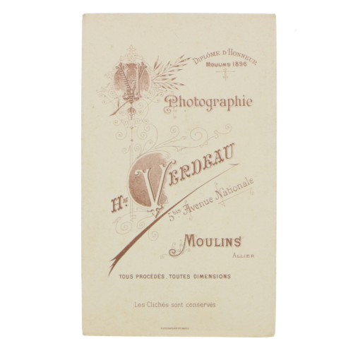 Carte de Visite Fotografo H.Verdeau