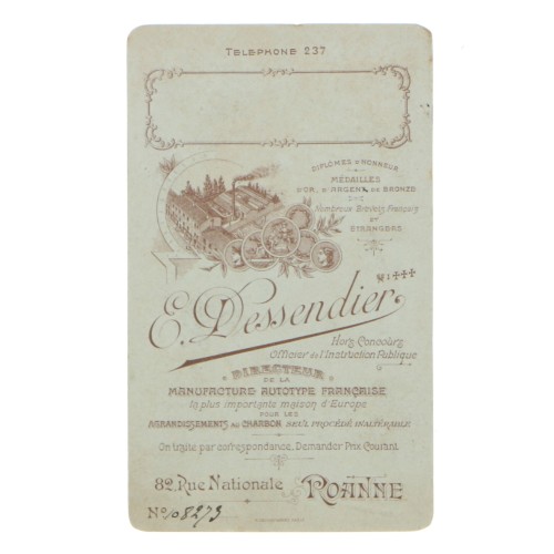 Carte de Visite Fotografo E.Dessendier