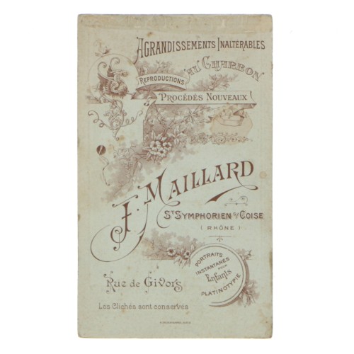 Carte de Visite Fotografo J.Maillard