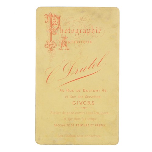 Carte de Visite Fotografo C.Drutel