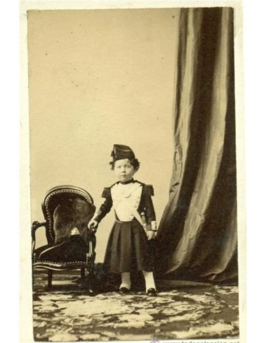 CDV príncipe Eugenio Luis Napoleón, hijo de Eugenia de Montijo, de Disderi