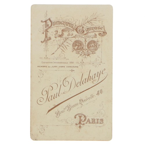 Carte de Visite Fotografo Paul Delahaye