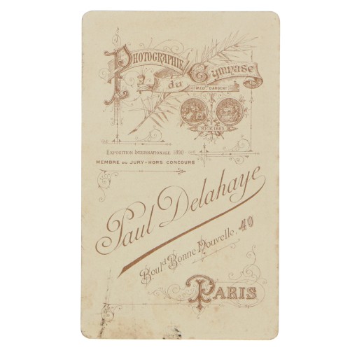 Carte de Visite Fotografo Paul Delahaye