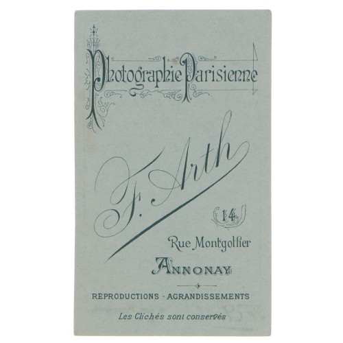 Carte de Visite Fotografo F.Arth