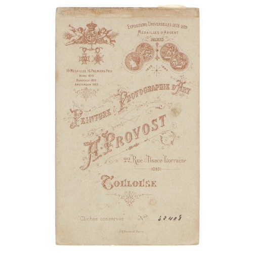 Carte de Visite Fotografo A.Provost