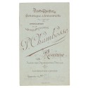 Carte de Visite Fotografo P.Chambosse