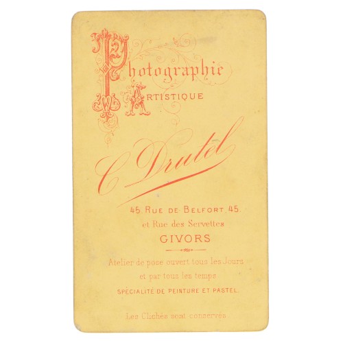 Carte de Visite Fotografo C.Drutel