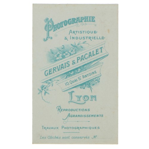 Carte de Visite Fotografo Gervais & Pacalet