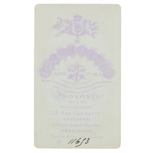 Carte de Visite Fotografo Provost