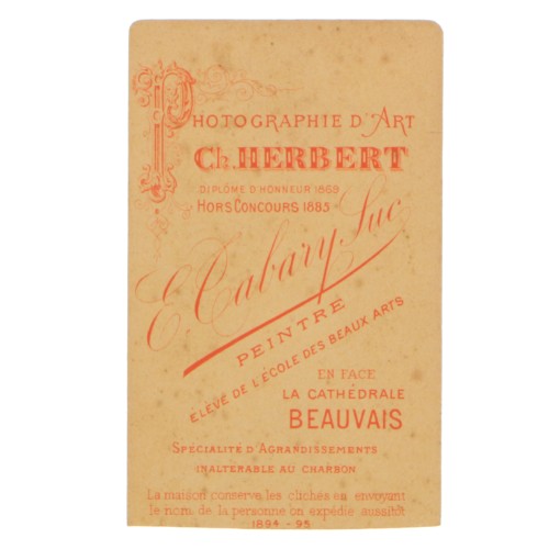 Carte de Visite Fotografo E.Cabary