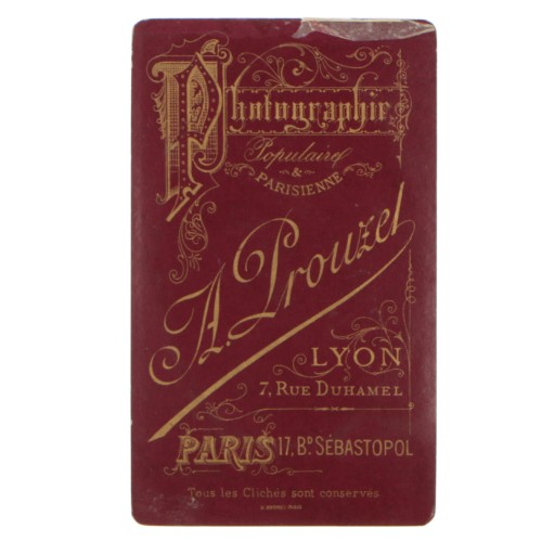 Carte de Visite Fotografo A.Prouzet