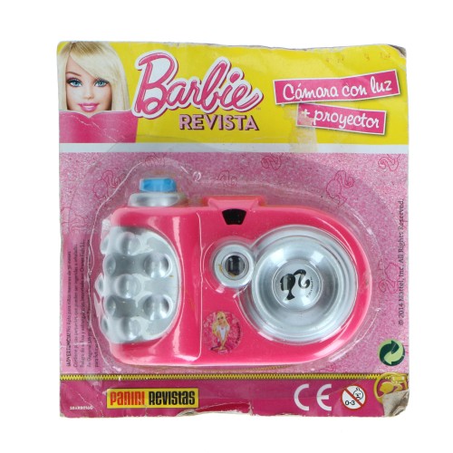 Cámara de fotos con luz y proyector Barbie