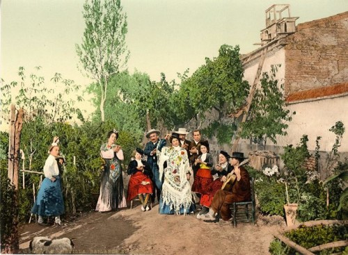 Fotograía Sevilla, bailando el tango 1902