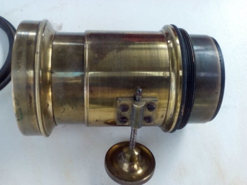 Objective nineteenth century daguerreotype brass