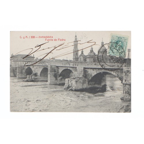 Postal Puente de piedra Zaragoza