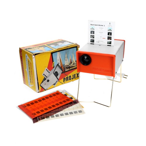 Junior Projex stereo projector lestrade card and original box