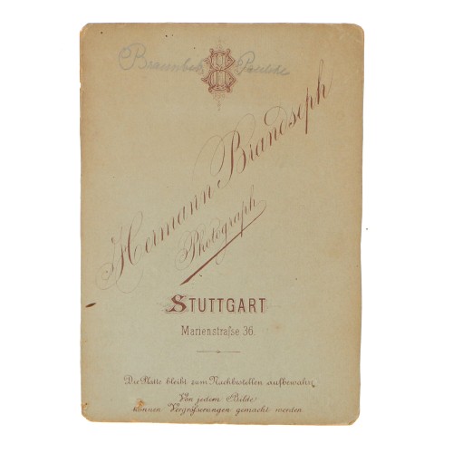 Carte de Visite Fotografo H.Brandseph