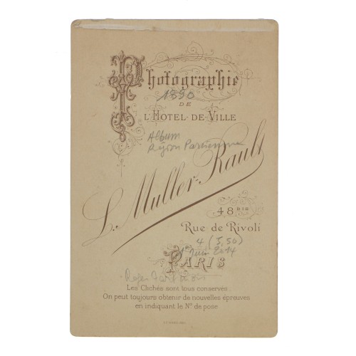 Carte de Visite Fotografo L.Muller-Rault