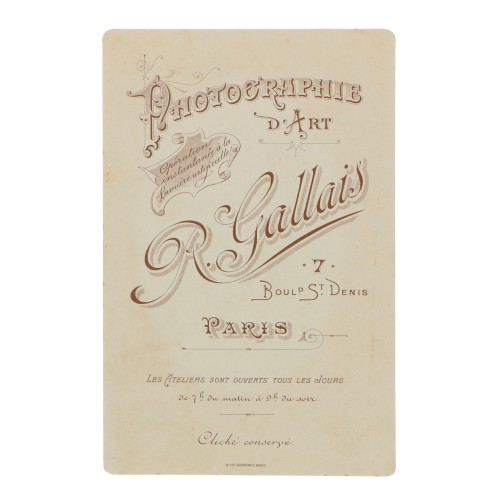 Carte de Visite Fotografo R.Gallais