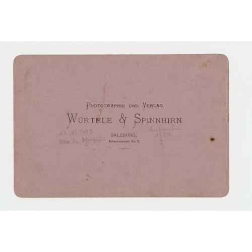 Carte de Visite Fotografo Wurthle & Spinnhir