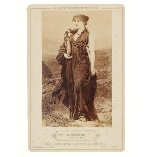 Carte de Visite Galerie Moderner Meister E.Teschendorff "Antigone"