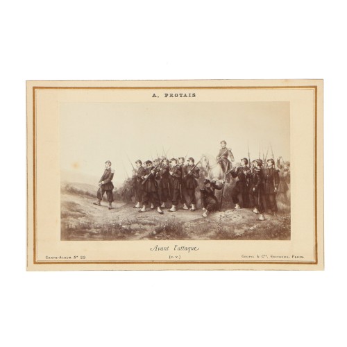 Carte de Visite Fotografo A.Protais "Avant l'attaque"