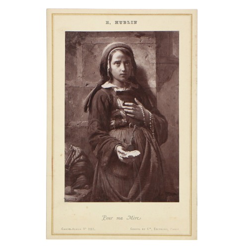 Carte de Visite Fotografo E.Hublin "Pour ma Mere"