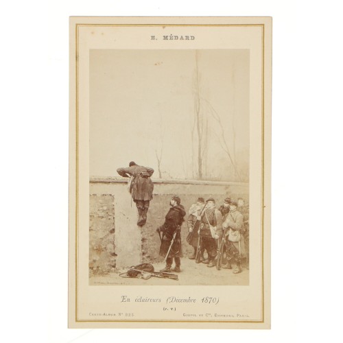 Carte de Visite Fotografo E.Medard "En eclaireurs"