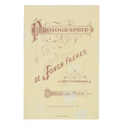 Carte de Visite Fotografo de jongh freres