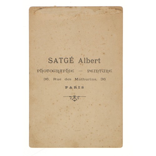 Carte de Visite Fotografo Satge Albert