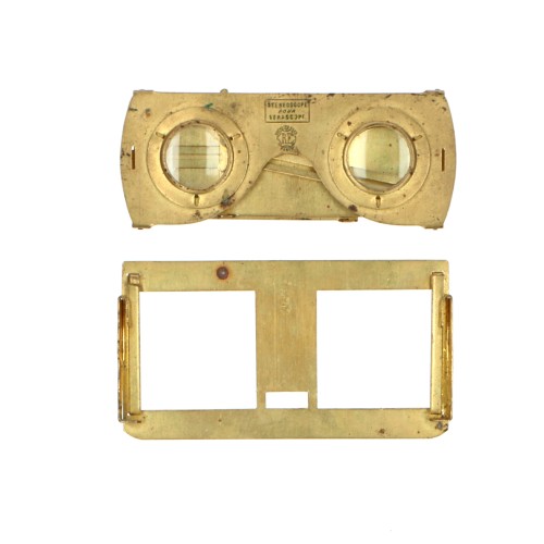 Folding stereo viewer brass Verascope
