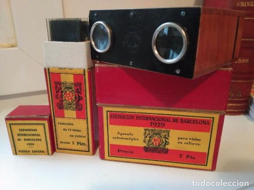 Stereo viewer 12 views exhibition Barcelona 1929
