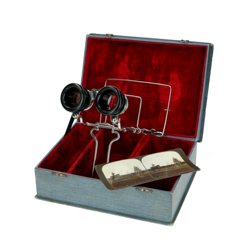 Visor estéreo Pracht Staffelei Stereoskop con caja