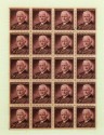 Cuadro 20 sellos postales de 3 centavos de dólar, 1954, por el centenario de George Eastman