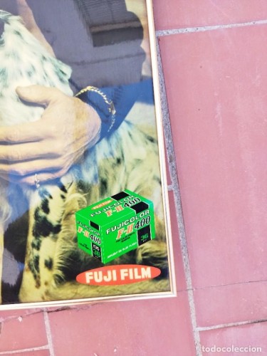 Marco Fuji Film Yul Brynner con reloj y publicidad carretes de fotos