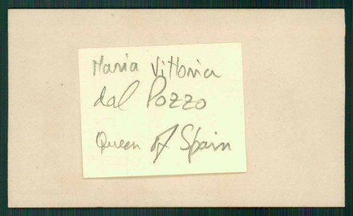 CDV reina de España María Victoria del Pozzo