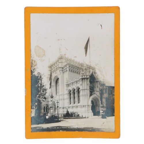 Postal Graphoscopio Expon 1900 - Nº91 Pabellon de la junta Rusa de Licores