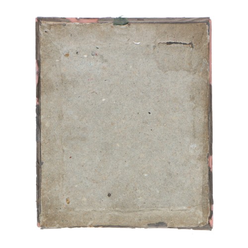 Ambrotipo, 1/4 placa, representando a un caballero y una dama al aire libre, 15 x 12,5 cm