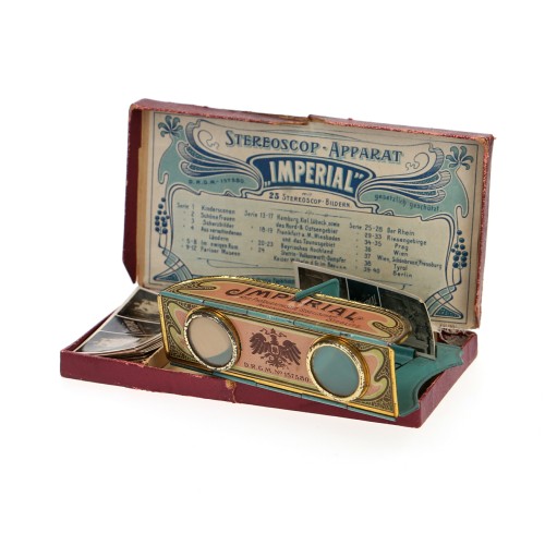 Stereo viewer imperial tin with original box ALEMAN
