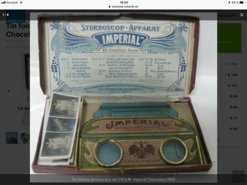 Stereo viewer imperial tin with original box ALEMAN