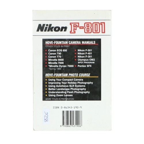 Libro Nikon F-801 de Michael Huber (Ingles)