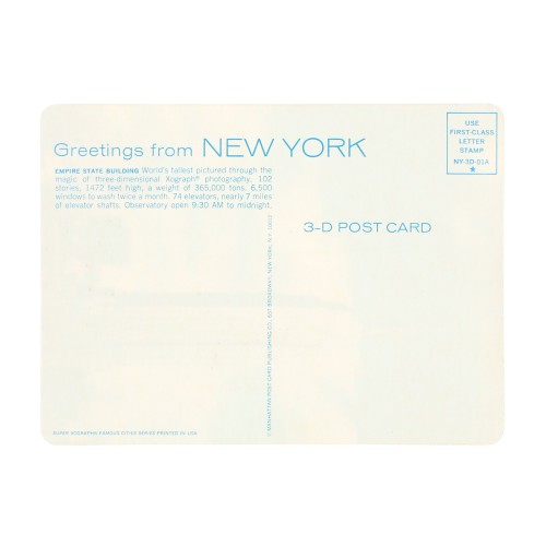 Postal 3D New York