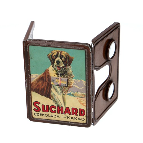 Visor estereo metal chocolate Suchard perro sanbernardo