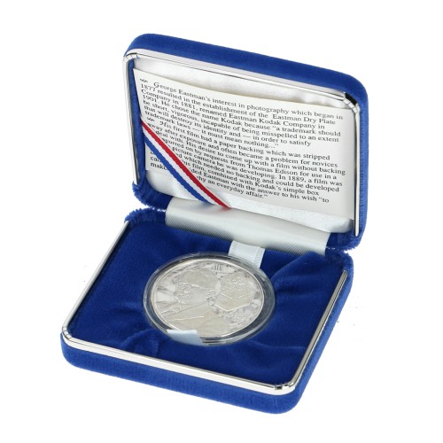 Moneda conmemorativa al fundador plata 999 George Eastman