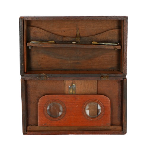 Spectateur victorien stéréoscope 1870