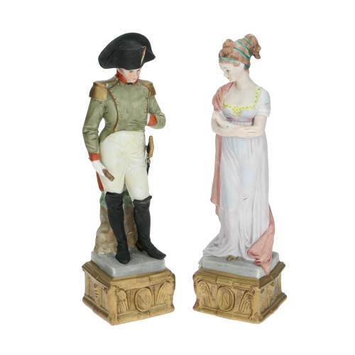 Figuras porcelana Napoleón I y su esposa Josephine de Beauharnais